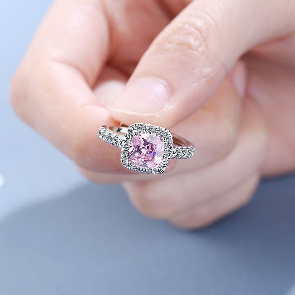 Adjustable Square Zirconium Diamond Ring - Stylish Copper Geometry 2025 - Buy Center