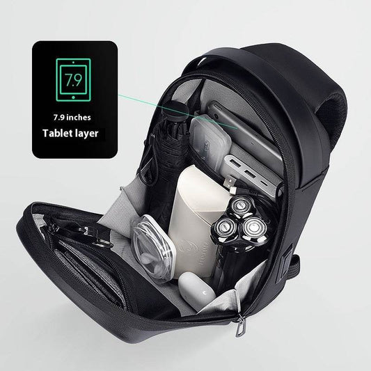 Men's Fashion Waterproof Messenger Bag - Hard Shell Crossbody Style - Buy Center