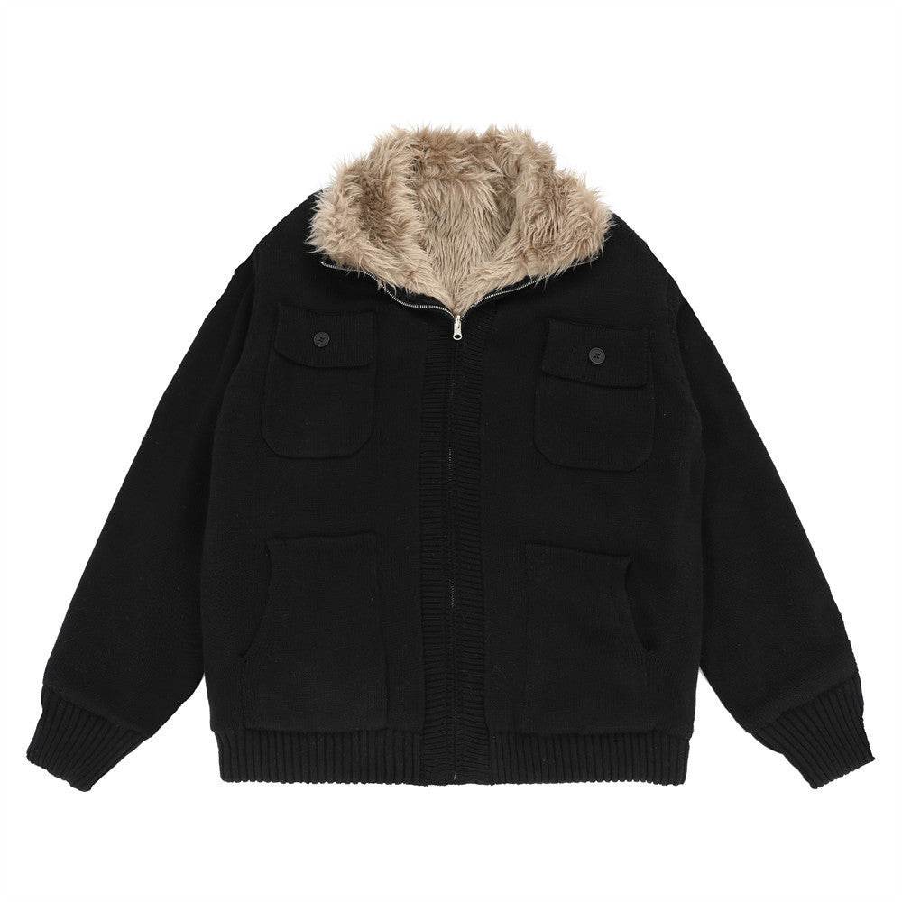 Retro Mountain Carving Warm Stand Collar Coat - Stylish & Comfortable Fit - Buy Center
