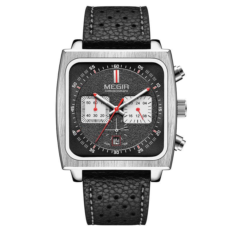 Buycenter Men's Waterproof Luminous Calendar Square Watch - Stylish & Functional - Buy Center
