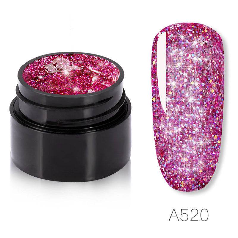 Sparkling Nail Gel Polish - 6 Color Options, Long-Lasting Shine - Buy Center