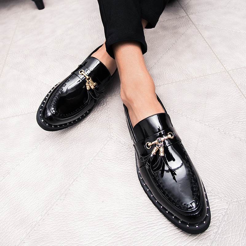 Men's Casual Pointed Leather Shoes - Trendy Solid Colors for 2025 - Buy Center