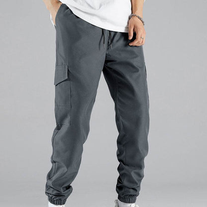 Men's Multi-Pocket Workwear Pants - Casual Straight Fit, Durable & Stylish - Buy Center