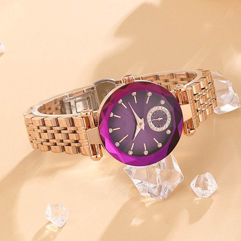 Buycenter Women's Simple Cut Quartz Watch - Stylish Steel Band Design - Buy Center