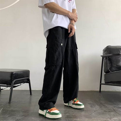 American Retro Ami Men's Khaki Overalls - Trendy Cargo Pants 2025 - Buy Center