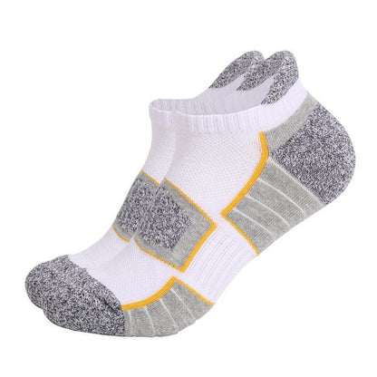 Two Wolves Low-Cut Combed Cotton Socks - Non-Slip Thick Towel Design - Buy Center