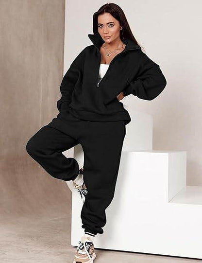 Buycenter Long Sleeve Half Zip Hoodie - Fleece-Lined Sports Cardigan - Buy Center