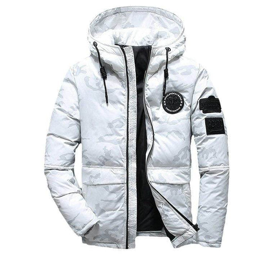 Buycenter Men's Winter Camouflage Jacket - Hooded, Slim Fit & Warm - Buy Center