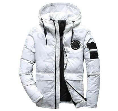 Buycenter Men's Winter Camouflage Jacket - Hooded, Slim Fit & Warm - Buy Center
