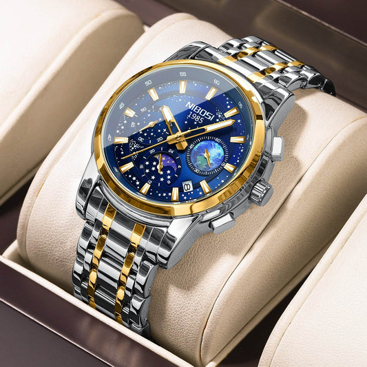 Buycenter Men's Steel Quartz Watch - Casual & Business Style, Multiple Colors - Buy Center
