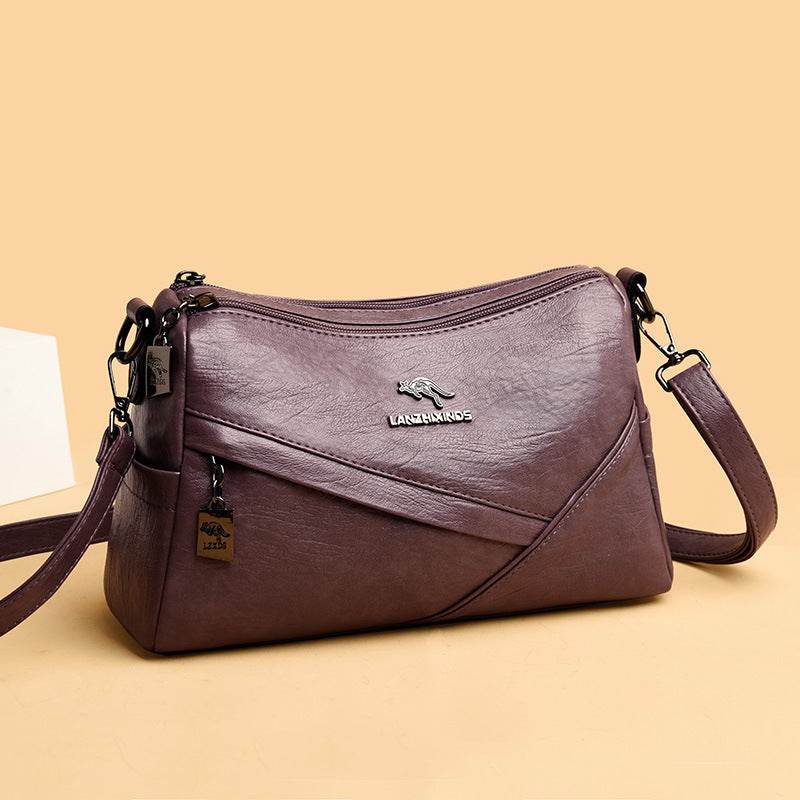 Stylish Soft Leather Crossbody Bag - Trendy Large Capacity 2025 - Buy Center