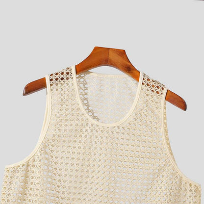 Hollow Fitness Sports Sleeveless T-shirt - Casual Summer Top in Apricot - Buy Center