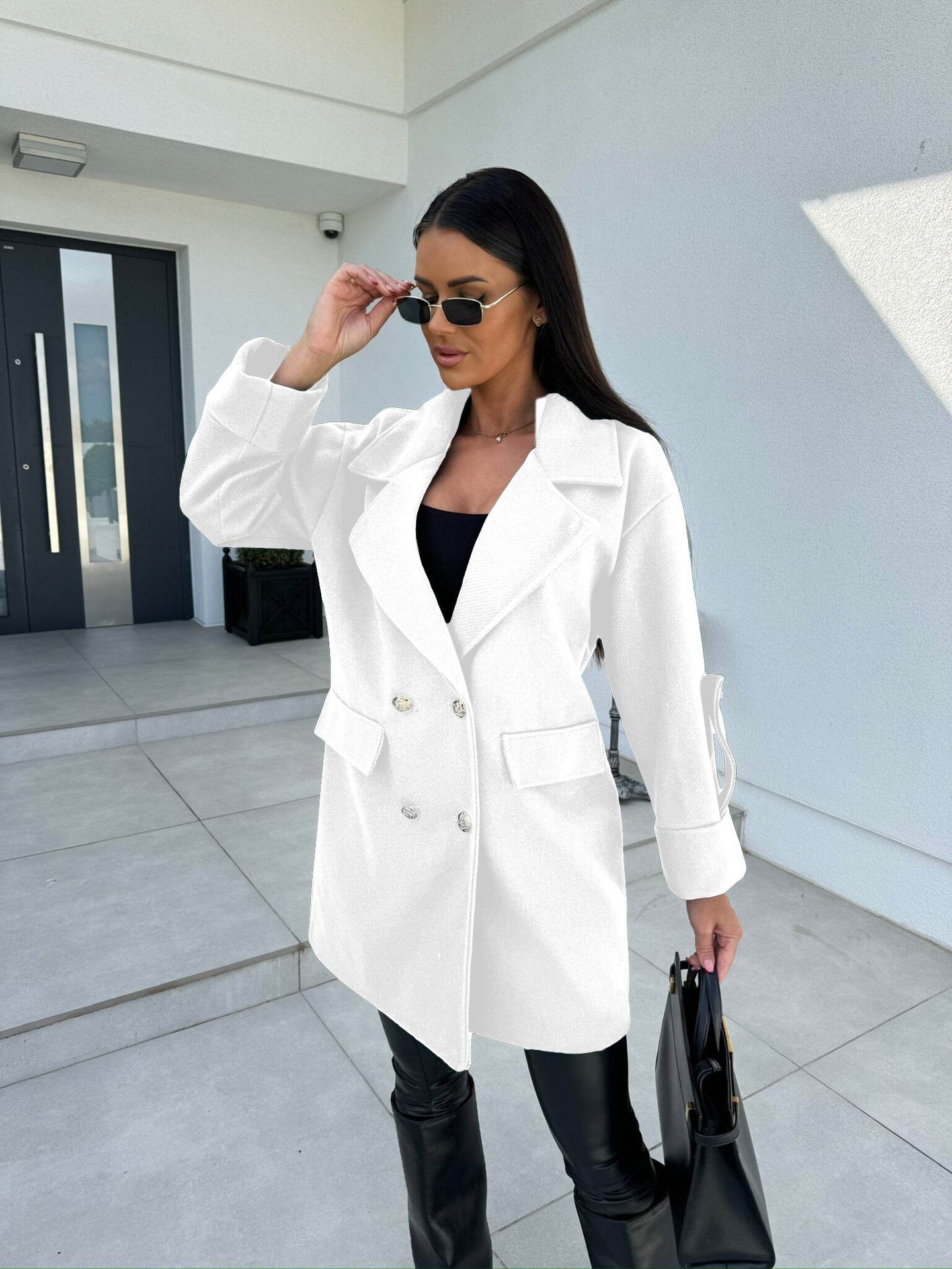 Women's Double Breasted Woolen Coat - Stylish Winter Fashion, All-Match - Buy Center