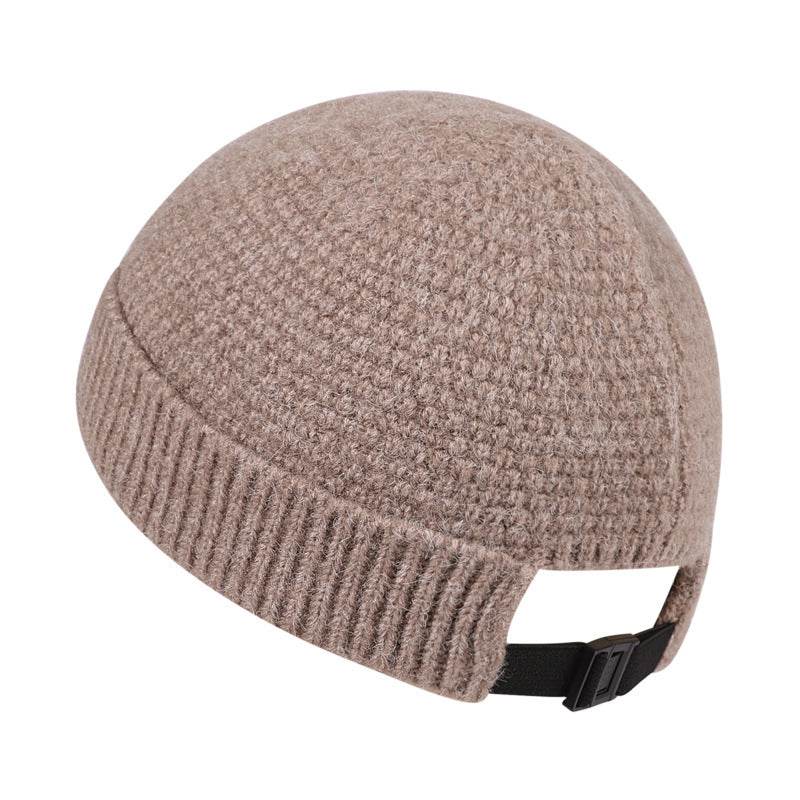 Warm Hemming Knitted Woolen Cap - Adjustable Winter Beanie for Outdoor Style - Buy Center