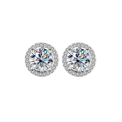 Buycenter S925 Sterling Silver Moissanite Ring Necklace Set - Elegant Design - Buy Center