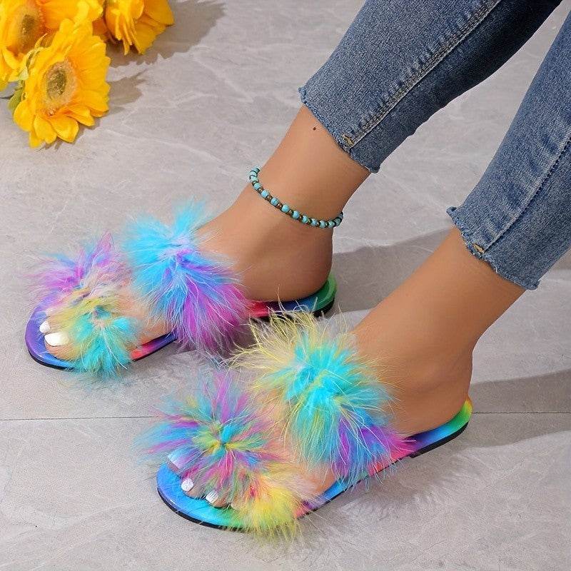 Buycenter Plus Size Plush Flat Slippers for Women - Lightweight & Stylish - Buy Center