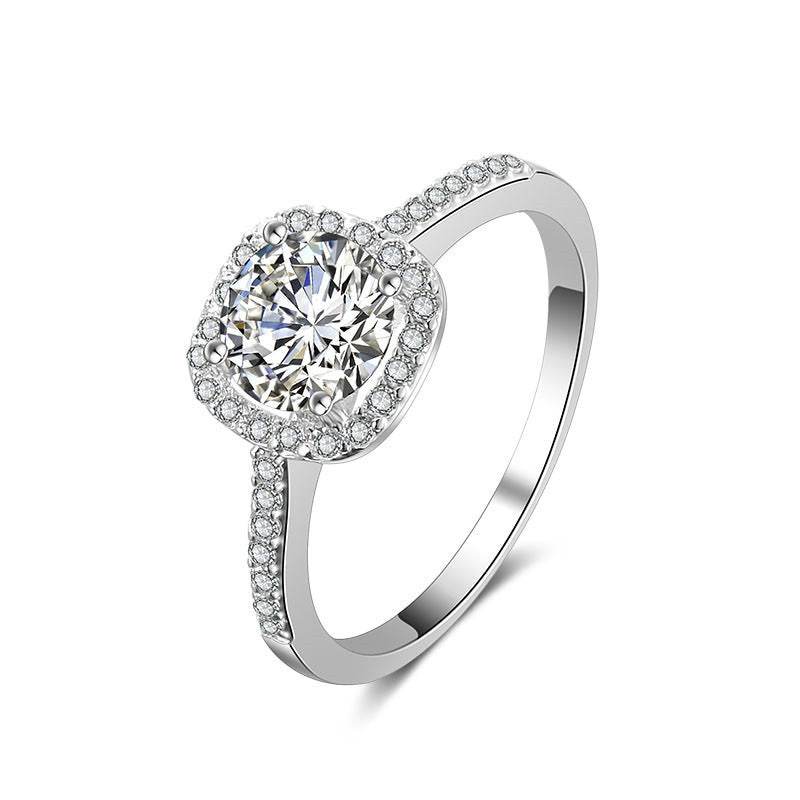 Luxury Silver Wedding Rings for Women - Cubic Zirconia Engagement Style - Buy Center