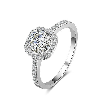 Luxury Silver Wedding Rings for Women - Cubic Zirconia Engagement Style - Buy Center