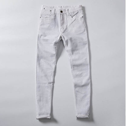 Buycenter Men's Skinny Trousers - Comfortable Mid Waist Denim Pants - Buy Center