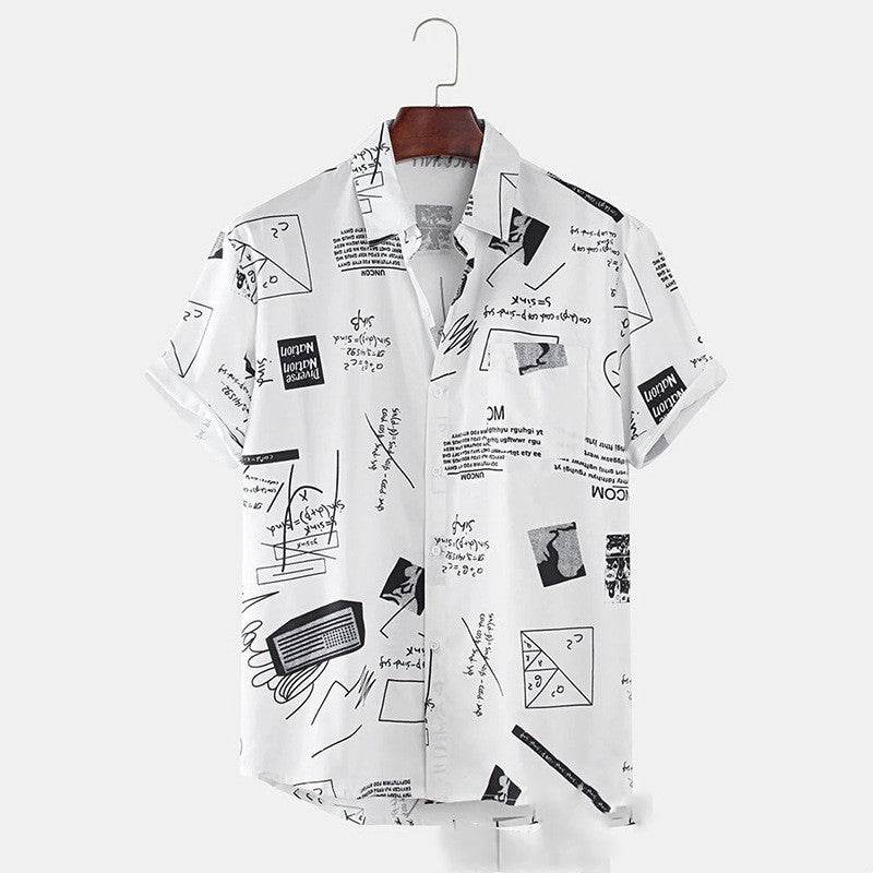 New Hawaiian Men's Short Sleeve Cardigan - Stylish Floral Print Cotton - Buy Center