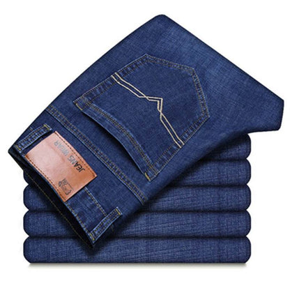 Men's Loose Straight Casual Work Stretch Jeans - Versatile and Comfortable - Buy Center