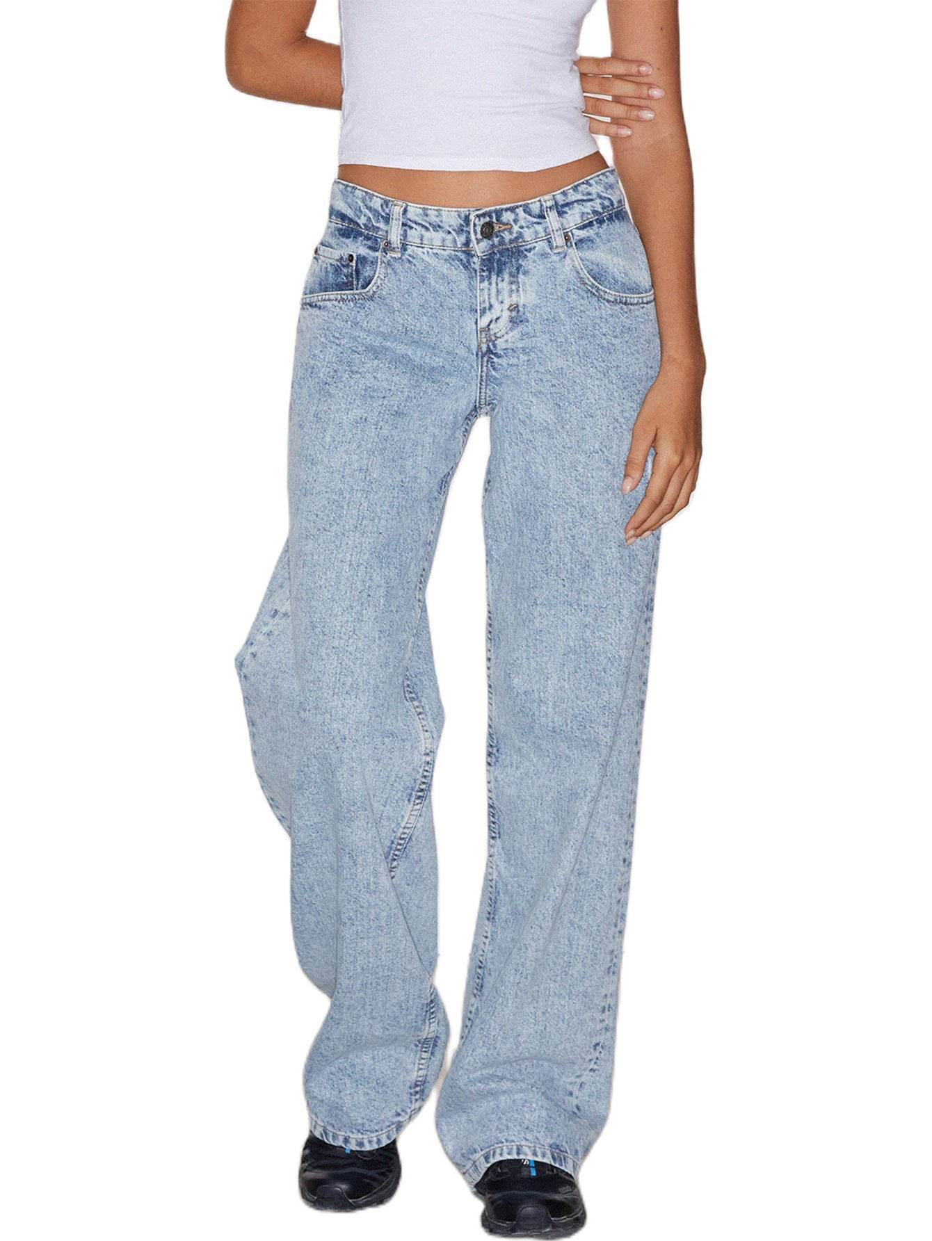 High-Quality Women's Straight Jeans - Stylish Denim Trousers 2025 - Buy Center