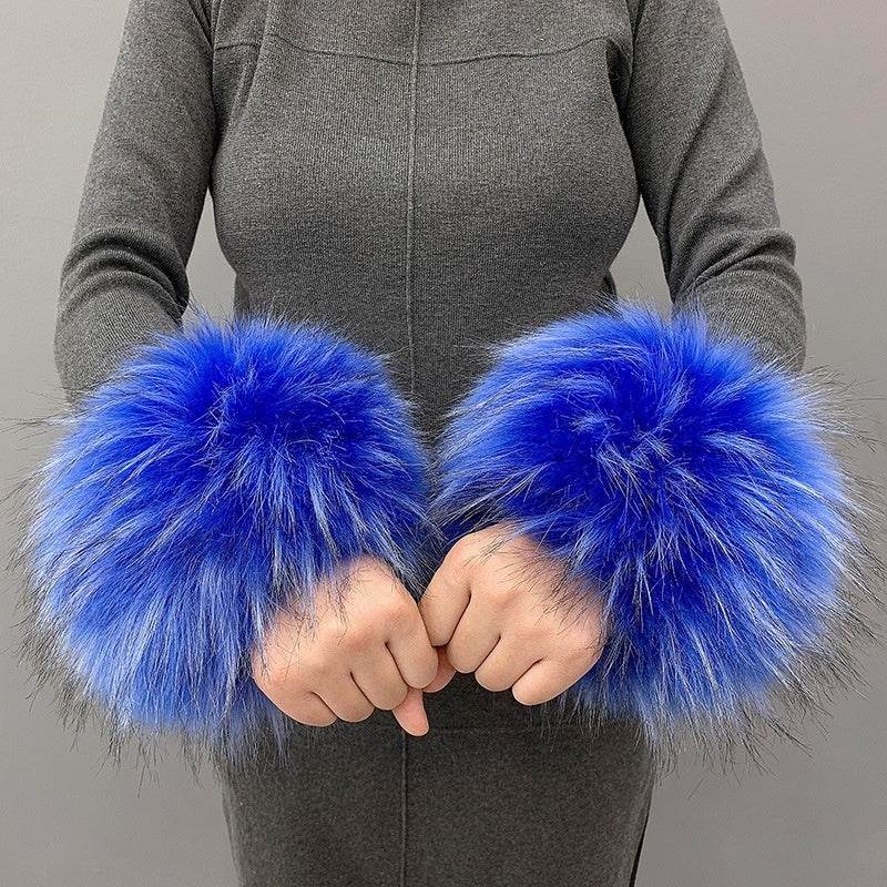 Imitation Rabbit Hair Wristband Cuffs - Cozy & Stylish Winter Accessory - Buy Center