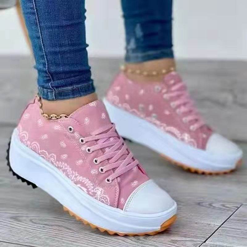 Buycenter Trendy Low-top Platform Canvas Shoes for Women - Stylish & Casual - Buy Center