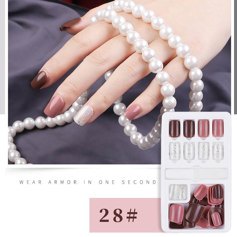 30pcs Detachable False Nail Tips Set - Stylish Full Cover Short Nails - Buy Center