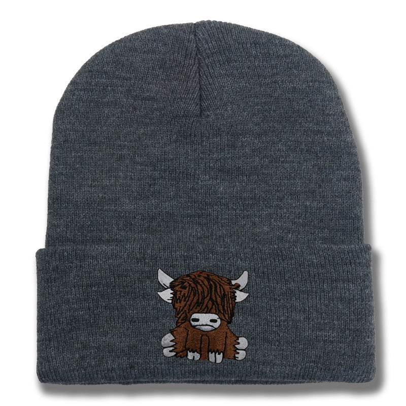 Cartoon Long Hair Yak Knitted Hat - Stylish and Warm Winter Fashion - Buy Center
