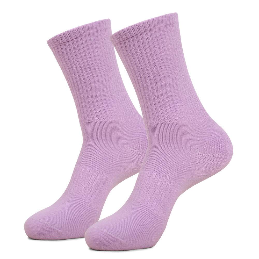 Mid-Calf Combed Cotton Sports Socks - Breathable & Sweat-Absorbent - Buy Center