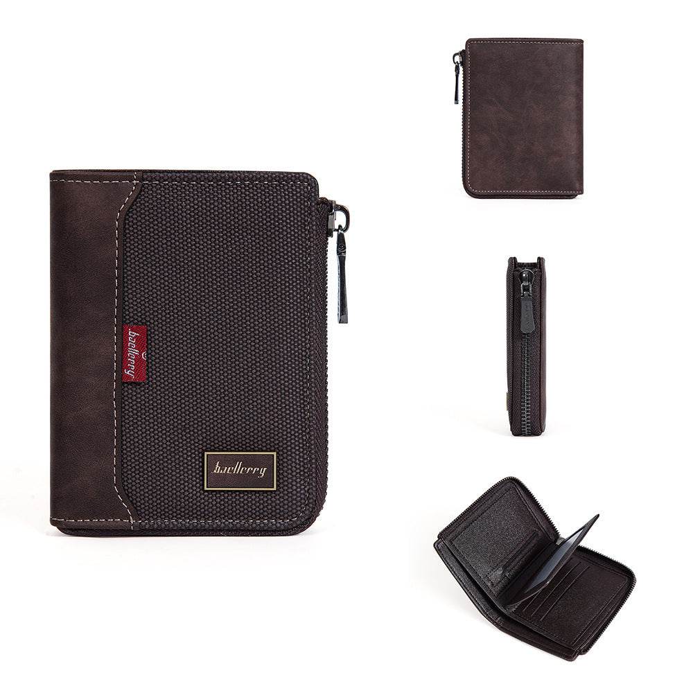 Stylish Men's Wallet - Anti-Magnetic Compact Zipper Coin Purse 2025 - Buy Center