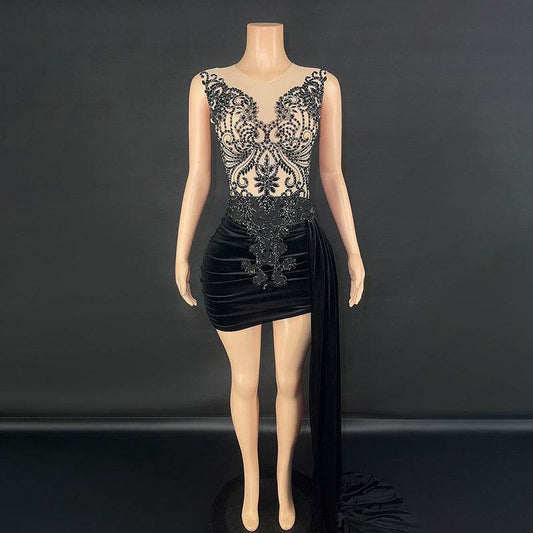 Summer Luxury Evening Dress - Elegant A-Line Cocktail Dress for Women - Buy Center