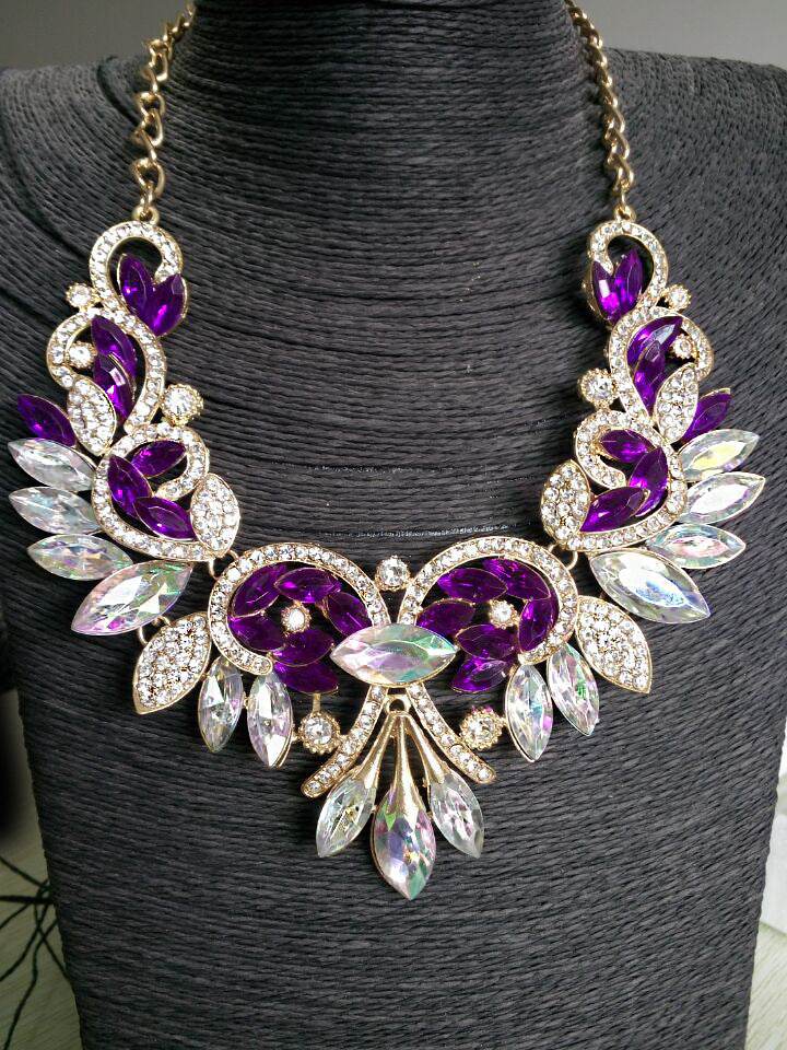 Elegant Diamond Alloy Flower Necklace - Korean Inspired for Women - Buy Center