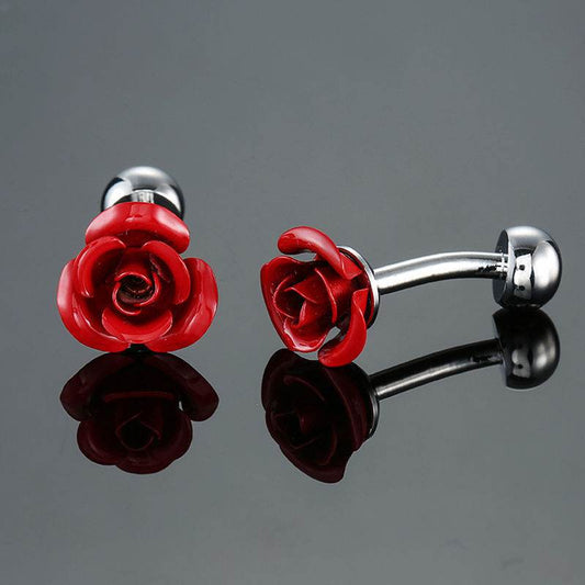 Grass Rose Gold & Silver Cufflinks - Premium Stylish Accessory for Anyone - Buy Center