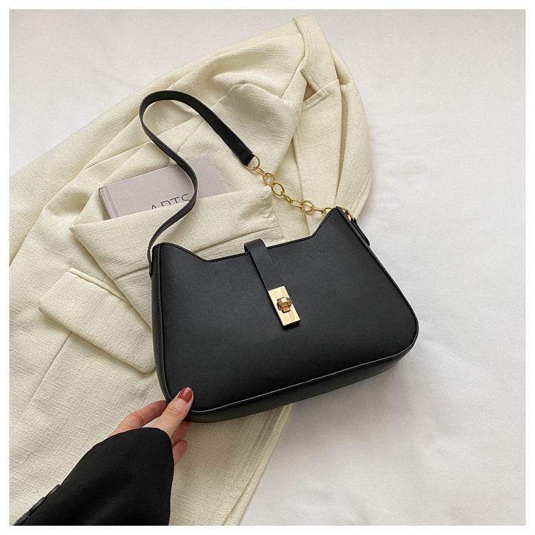 Buycenter Fashion Single-Shoulder Tote Bag - Stylish PU in Black & White - Buy Center