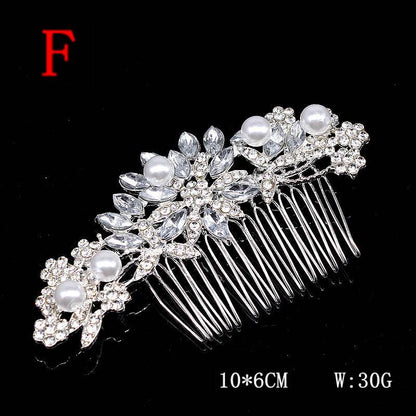 Super Glitter Pearl Rhinestone Headband - Vintage Crown & Comb Styles - Buy Center