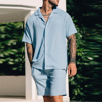 Buycenter Men's Summer T-shirt & Shorts Set - Comfortable Short Sleeve Style - Buy Center