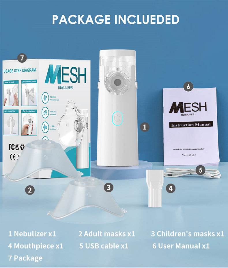 Portable Handheld Nebulizer for Kids - Quiet Ultrasonic Atomizer Treatment - Buy Center