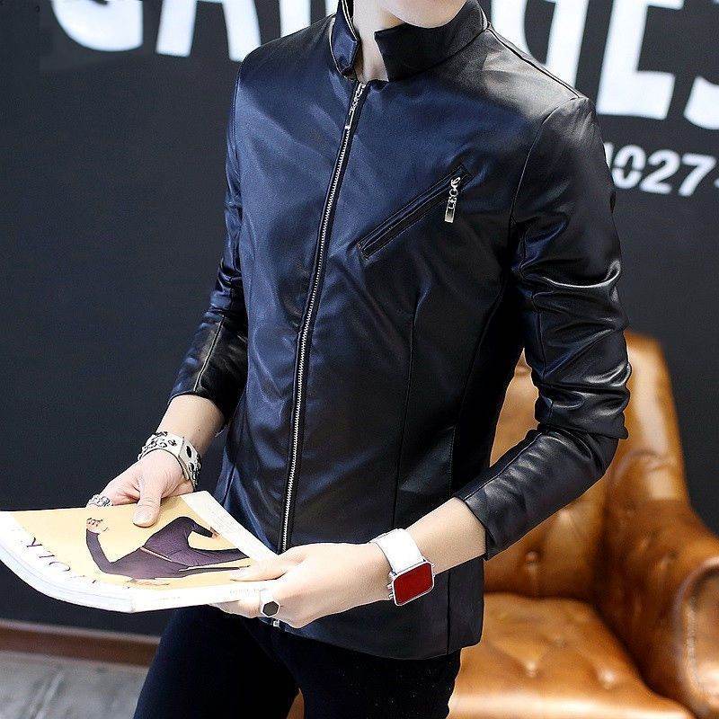 Trendy Youth Genuine Leather Jacket - Stand Collar, Fleece Option Available - Buy Center
