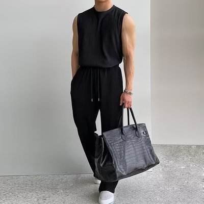 Buycenter Men's Summer Tank Top & Pants Set - Sleeveless Sportswear - Buy Center