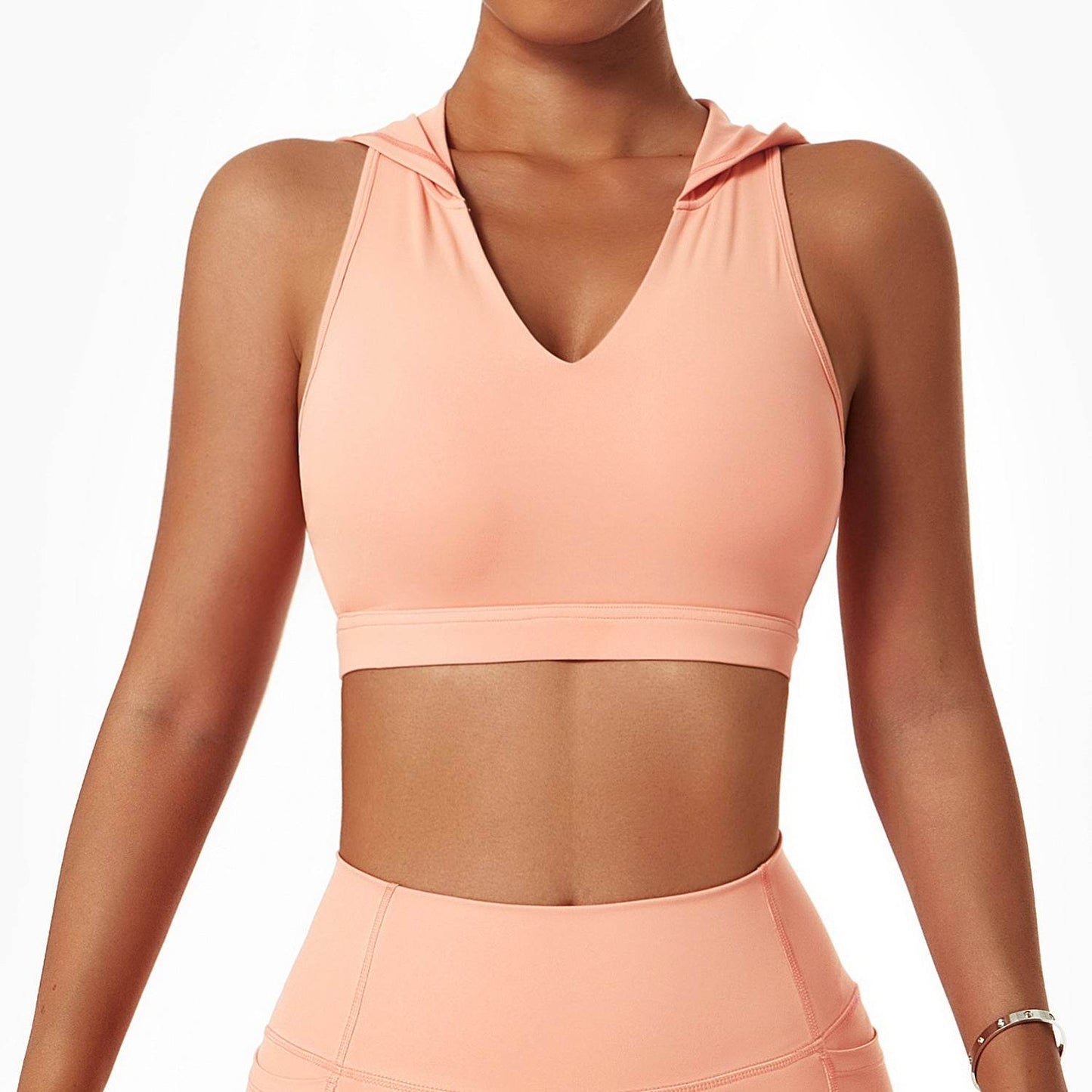 Buycenter Lulu Nude Yoga Bra Set - Shockproof Sports Bra & Leggings - Buy Center
