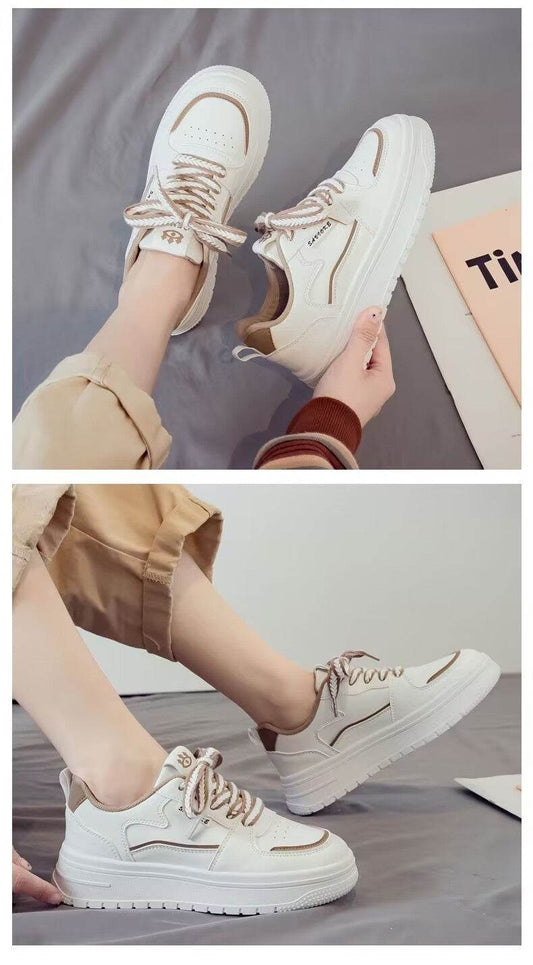 Buycenter Casual Platform White Shoes - Breathable Running Sneakers for Women - Buy Center