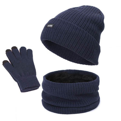 Men's & Women's Thick Knitted Winter Set - Hat, Scarf & Gloves - Buy Center