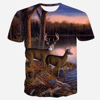 Men's 3D Animal Print T-Shirt - Casual Short Sleeve Fashion 2025 - Buy Center