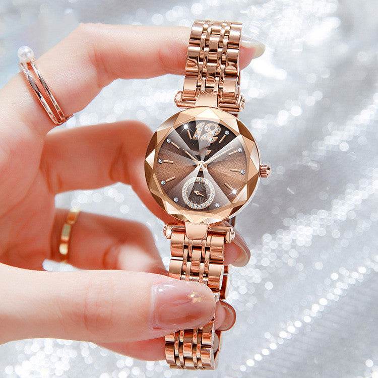 Buycenter Women's Quartz Dress Watch - Multi-pronged Gradient with Diamonds - Buy Center