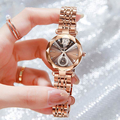 Buycenter Women's Quartz Dress Watch - Multi-pronged Gradient with Diamonds - Buy Center