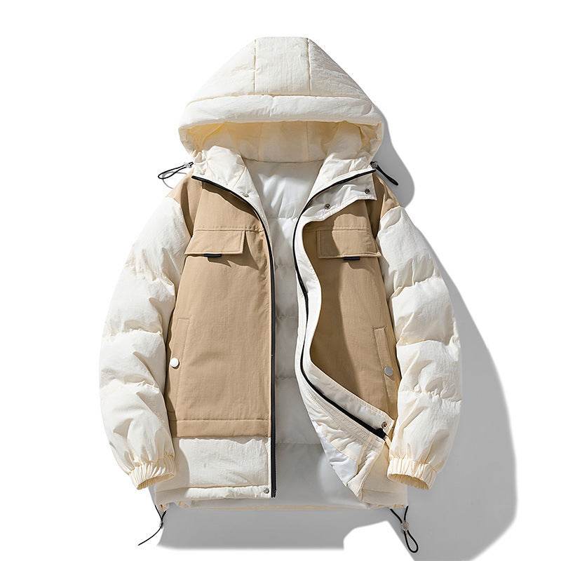 Couples Hooded Cotton-Padded Jacket - Stylish Japanese Stitching for Winter - Buy Center