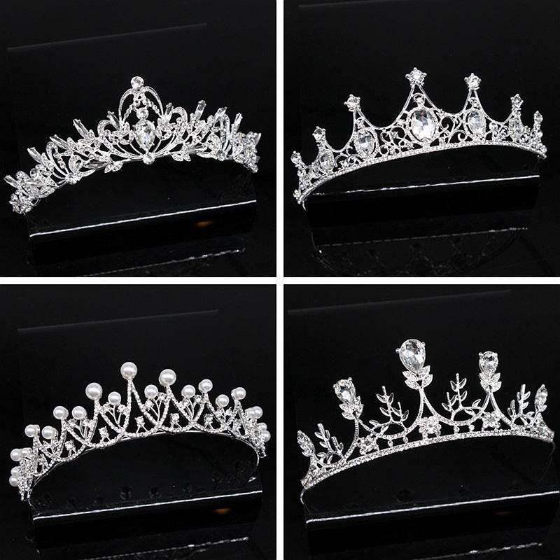Super Glitter Pearl Rhinestone Headband - Vintage Crown & Comb Styles - Buy Center