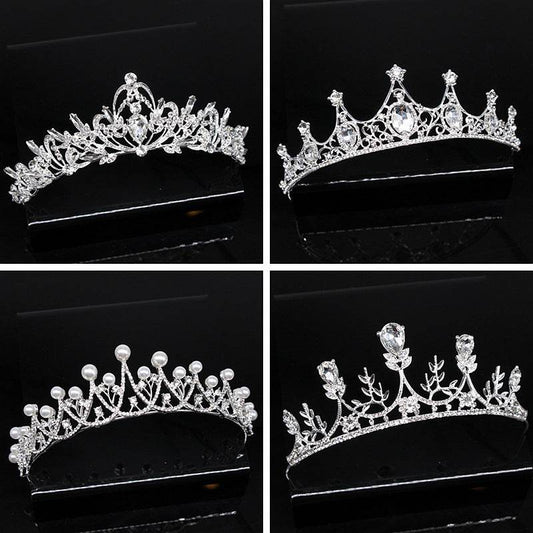 Super Glitter Pearl Rhinestone Headband - Vintage Crown & Comb Styles - Buy Center